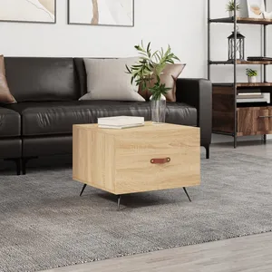 vidaXL Table basse Chêne sonoma 50x50x40 cm Bois d'ingénierie pas cher
