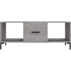 vidaXL Table basse sonoma gris 102x50x40 cm bois d'ingénierie pas cher