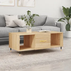 vidaXL Table basse chêne sonoma 102x50x40 cm bois d'ingénierie pas cher