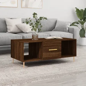 vidaXL Table basse chêne marron 102x50x40 cm bois d'ingénierie pas cher