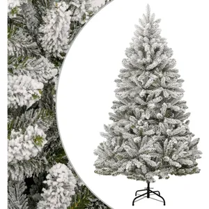 Comparateur de prix : Vidaxl - Sapin de Noël artificiel à charnières avec neige floquée 180 cm