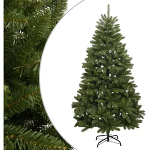 Comparateur de prix : vidaXL Sapin de Noël artificiel à charnières avec support vert 270 cm