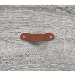 vidaXL Buffet haut Sonoma gris 69,5x34x180 cm Bois d'ingénierie pas cher