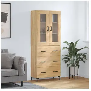 vidaXL Buffet haut Chêne sonoma 69,5x34x180 cm pas cher