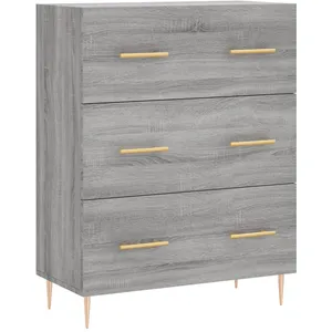 vidaXL Buffet haut Sonoma gris 69,5x34x180 cm Bois d'ingénierie pas cher