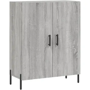 vidaXL Buffet haut Sonoma gris 69,5x34x180 cm Bois d'ingénierie pas cher