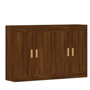vidaXL Armoires murales 2 pcs chêne marron bois d'ingénierie pas cher