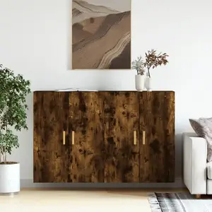 vidaXL Armoires murales 2 pcs chêne fumé bois d'ingénierie pas cher