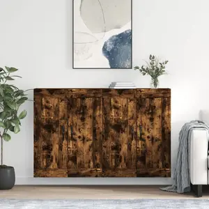 vidaXL Armoires murales 2 pcs chêne fumé bois d'ingénierie pas cher