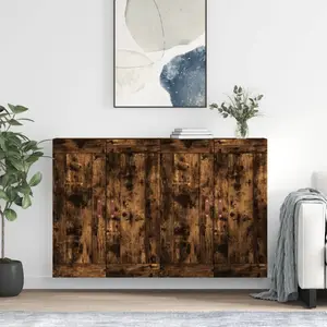 vidaXL Armoires murales 2 pcs chêne fumé bois d'ingénierie pas cher