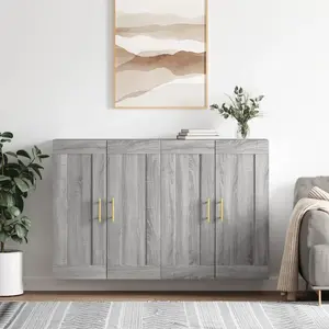 vidaXL Armoires murales 2 pcs sonoma gris bois d'ingénierie pas cher