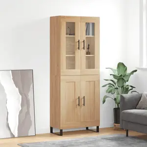vidaXL Buffet haut Chêne sonoma 69,5x34x180 cm Bois d'ingénierie pas cher