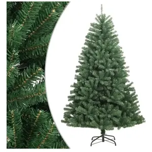 Comparateur de prix : Sapin de Noël artificiel à charnières avec support vert 210 cm