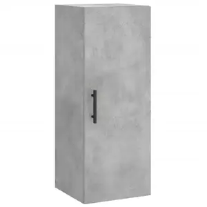vidaXL Armoire murale gris béton 34,5x34x90 cm pas cher