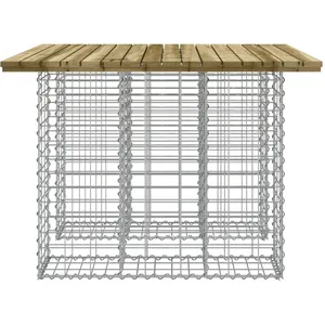 Comparateur de prix : vidaXL Banc de jardin design gabion 100x102x72 cm bois de pin imprégné