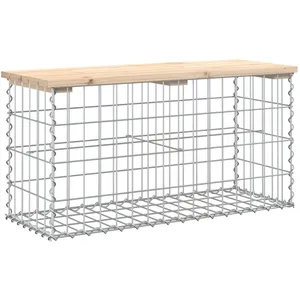 vidaXL Banc de jardin design de gabion 83x31,5x42cm bois massif de pin pas cher