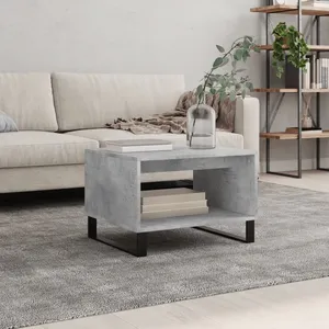 Comparateur de prix : vidaXL Table basse gris béton 60x50x40 cm bois d'ingénierie