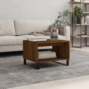 vidaXL Table basse chêne marron 60x50x40 cm bois d'ingénierie pas cher