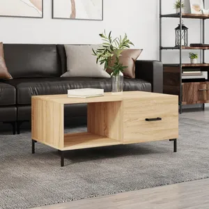 vidaXL Table basse chêne sonoma 90x50x40 cm bois d'ingénierie pas cher