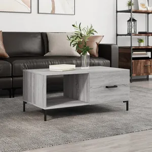 vidaXL Table basse sonoma gris 90x50x40 cm bois d'ingénierie pas cher
