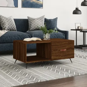 vidaXL Table basse chêne marron 90x50x40 cm bois d'ingénierie pas cher