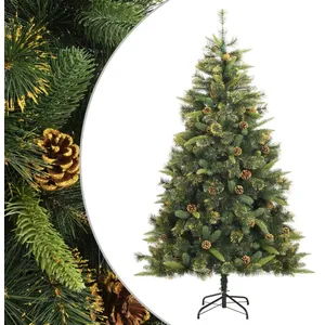 vidaXL Sapin de Noël artificiel articulé avec pommes de pin 240 cm