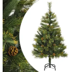 vidaXL Sapin de Noël artificiel articulé avec pommes de pin 150 cm