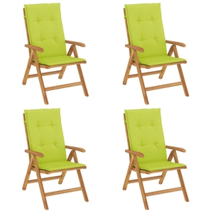 vidaXL Chaises de jardin inclinables et coussins lot de 6 bois teck pas cher