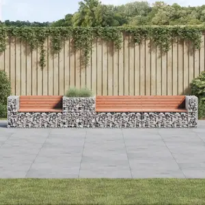 Comparateur de prix : vidaXL Banc de jardin avec panier en gabion bois massif de douglas