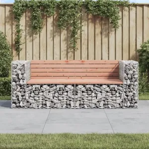 Comparateur de prix : vidaXL Banc de jardin design gabion 184x71x65,5 cm bois massif douglas