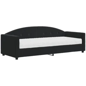 VIDAXL Lit de jour avec matelas noir 80x200 cm velours pas cher