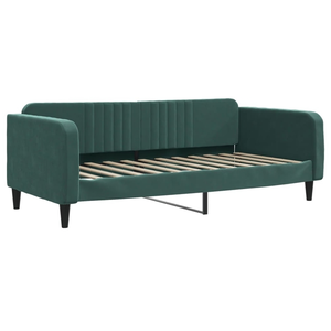 Vidaxl - Lit De Jour Avec Gigogne Sans Matelas Vert Foncé 100x200 Cm pas cher