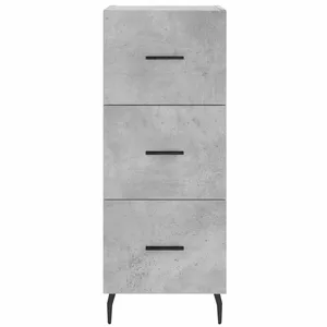 vidaXL Buffet haut Gris béton 34,5x34x180 cm Bois d'ingénierie pas cher