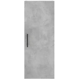 vidaXL Buffet haut Gris béton 34,5x34x180 cm Bois d'ingénierie pas cher