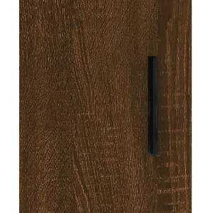 vidaXL Buffet haut Chêne marron 34,5x34x180 cm Bois d'ingénierie pas cher