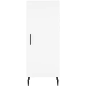 vidaXL Buffet haut Blanc 34,5x34x180 cm Bois d'ingénierie pas cher