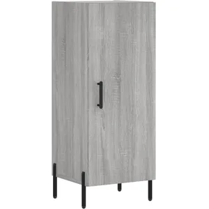 vidaXL Buffet haut Sonoma gris 34,5x34x180 cm Bois d'ingénierie pas cher