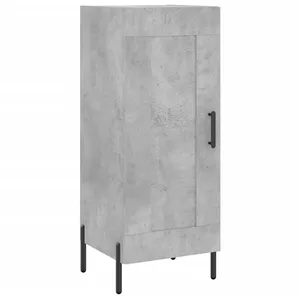 vidaXL Buffet haut Gris béton 34,5x34x180 cm Bois d'ingénierie pas cher