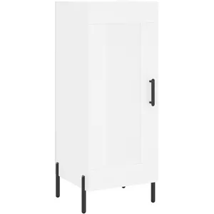 vidaXL Buffet haut Blanc 34,5x34x180 cm Bois d'ingénierie pas cher