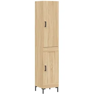 Non communiqué vidaXL Buffet haut Chêne sonoma 34,5x34x180 cm Bois d'ingénierie pas cher