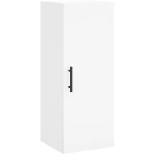 vidaXL Buffet haut Blanc 34,5x34x180 cm Bois d'ingénierie pas cher