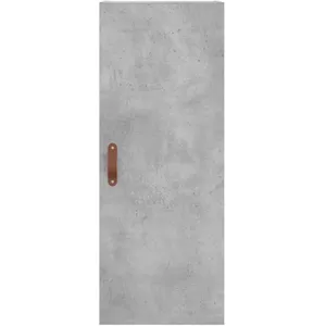 vidaXL Buffet haut Gris béton 34,5x34x180 cm Bois d'ingénierie pas cher
