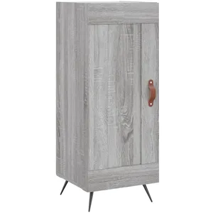 vidaXL Buffet haut Sonoma gris 34,5x34x180 cm Bois d'ingénierie pas cher