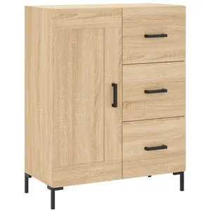 vidaXL Buffet haut Chêne sonoma 69,5x34x180 cm Bois d'ingénierie pas cher