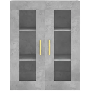 vidaXL Buffet haut Gris béton 69,5x34x180 cm Bois d'ingénierie pas cher