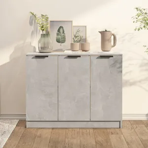 vidaXL Buffet haut Blanc 34,5x34x180 cm Bois d'ingénierie pas cher