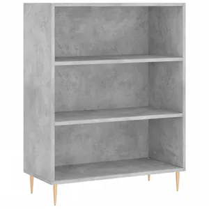 vidaXL Buffet haut Gris béton 69,5x34x180 cm Bois d'ingénierie pas cher