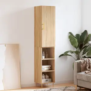 vidaXL Highboard chêne Sonoma 34,5x34x180 cm Matériau dérivé du bois pas cher