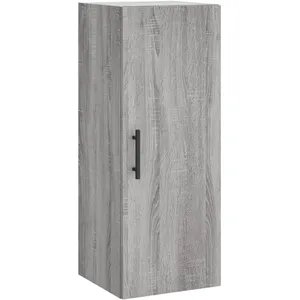 vidaXL Buffet haut Sonoma gris 34,5x34x180 cm Bois d'ingénierie pas cher