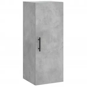 vidaXL Buffet haut Gris béton 34,5x34x180 cm Bois d'ingénierie pas cher